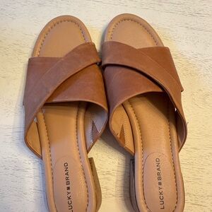 Lucky Brand Women's Brown Slide Sandals